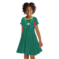 Custom Senegal Football Kid Short Sleeve Dress Lions Of Teranga Sporty Style