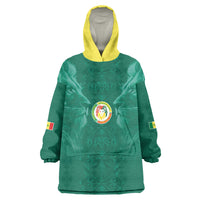 Custom Senegal Football Kid Wearable Blanket Hoodie Lions Of Teranga Sporty Style