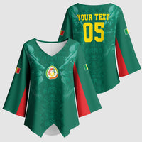 Custom Senegal Football Kimono Sleeve Blouse Lions Of Teranga Sporty Style