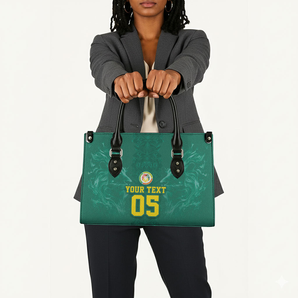Custom Senegal Football Leather Bag Lions Of Teranga Sporty Style