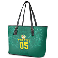 Custom Senegal Football Leather Tote Bag Lions Of Teranga Sporty Style