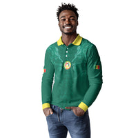 Custom Senegal Football Long Sleeve Polo Shirt Lions Of Teranga Sporty Style