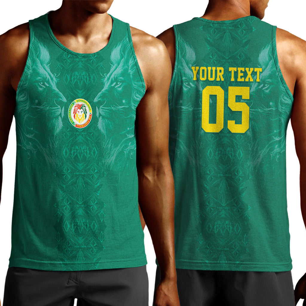 Custom Senegal Football Men Tank Top Lions Of Teranga Sporty Style