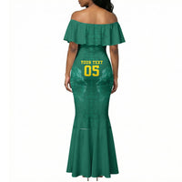 Custom Senegal Football Mermaid Dress Lions Of Teranga Sporty Style