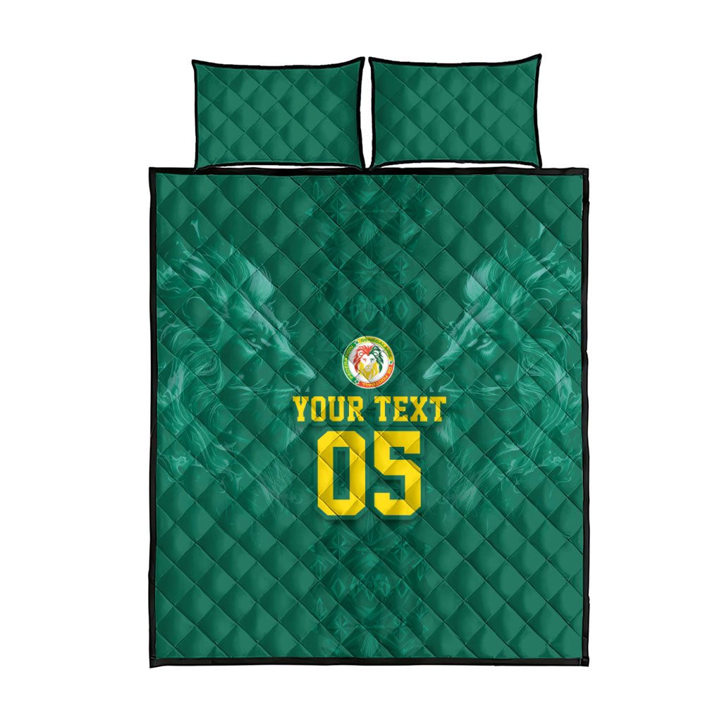 Custom Senegal Football Quilt Bed Set Lions Of Teranga Sporty Style