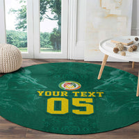 Custom Senegal Football Round Carpet Lions Of Teranga Sporty Style