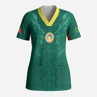 Custom Senegal Football Scrub Top Lions Of Teranga Sporty Style
