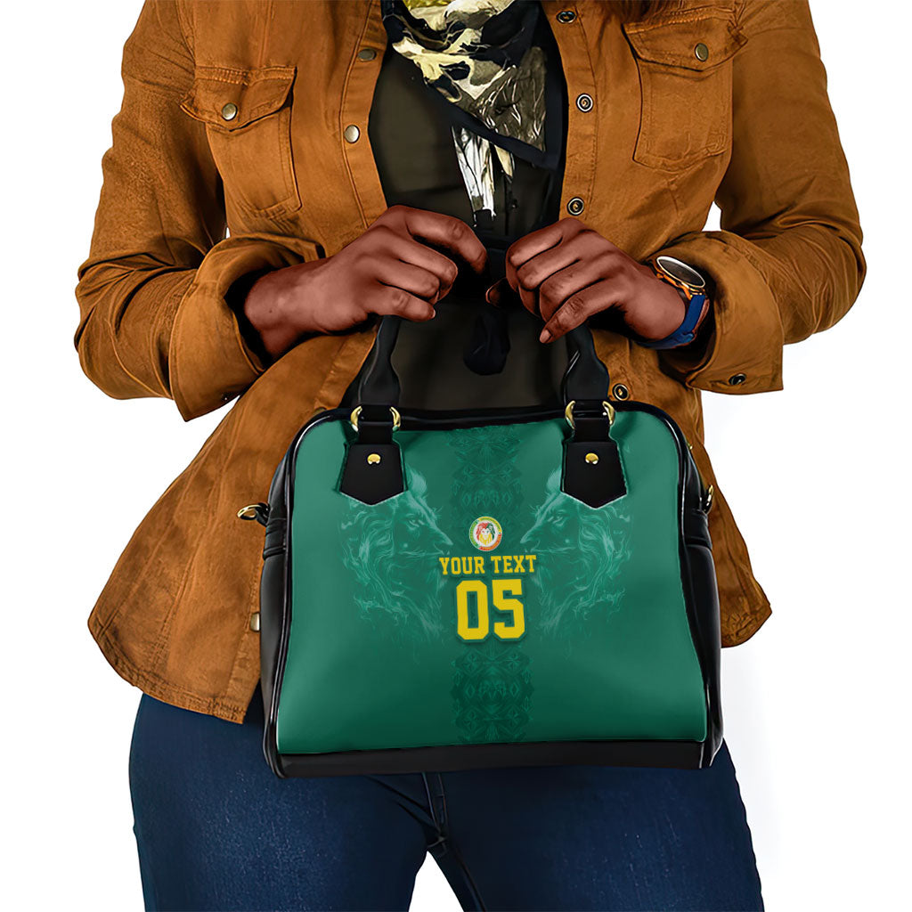 Custom Senegal Football Shoulder Handbag Lions Of Teranga Sporty Style
