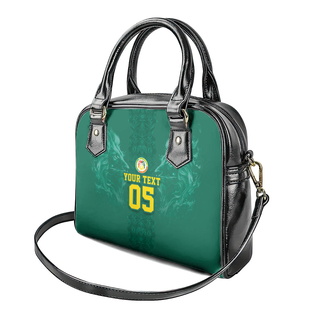 Custom Senegal Football Shoulder Handbag Lions Of Teranga Sporty Style
