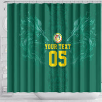 Custom Senegal Football Shower Curtain Lions Of Teranga Sporty Style