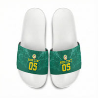 Custom Senegal Football Slide Sandals Lions Of Teranga Sporty Style