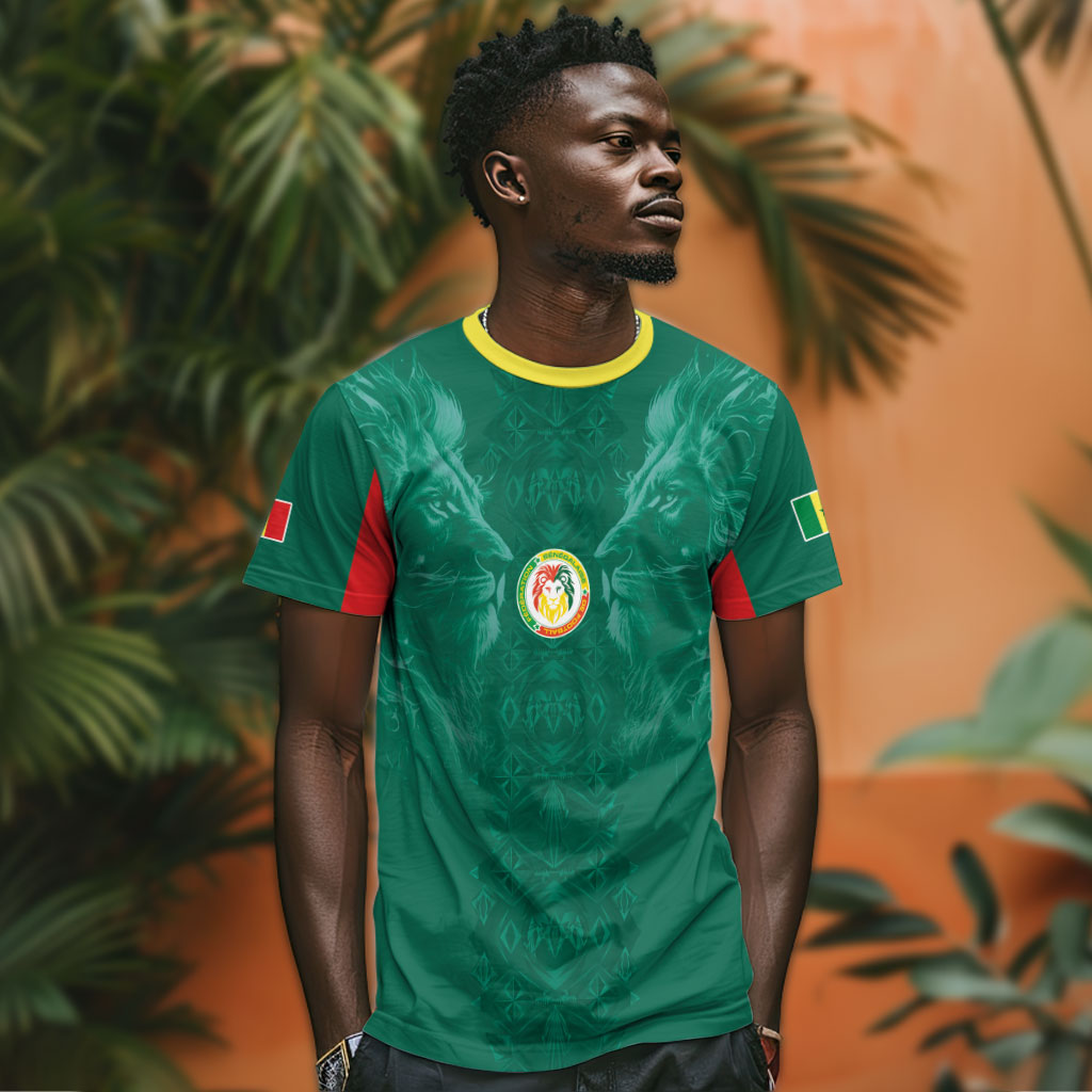 Custom Senegal Football T shirt Lions Of Teranga Sporty Style