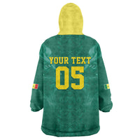 Custom Senegal Football Wearable Blanket Hoodie Lions Of Teranga Sporty Style