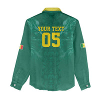 Custom Senegal Football Women Casual Shirt Lions Of Teranga Sporty Style