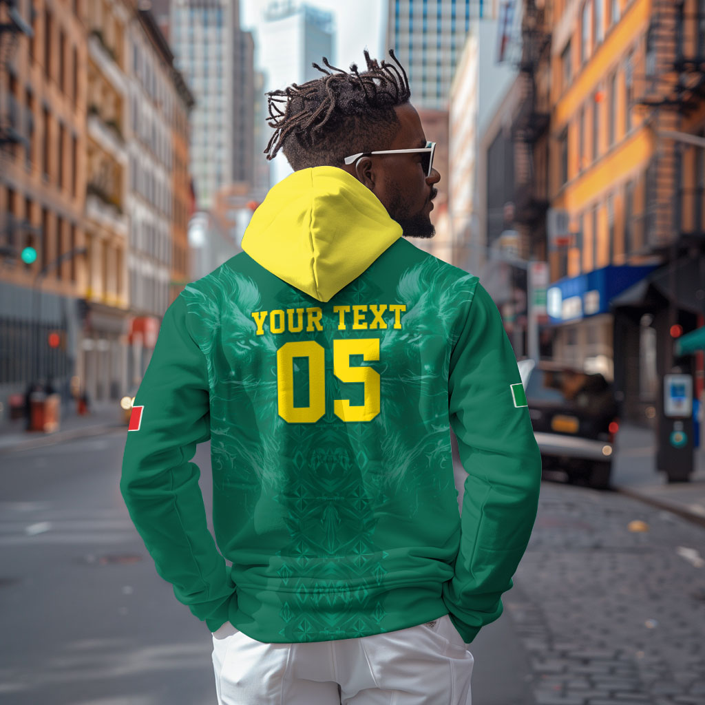 Custom Senegal Football Zip Hoodie Lions Of Teranga Sporty Style