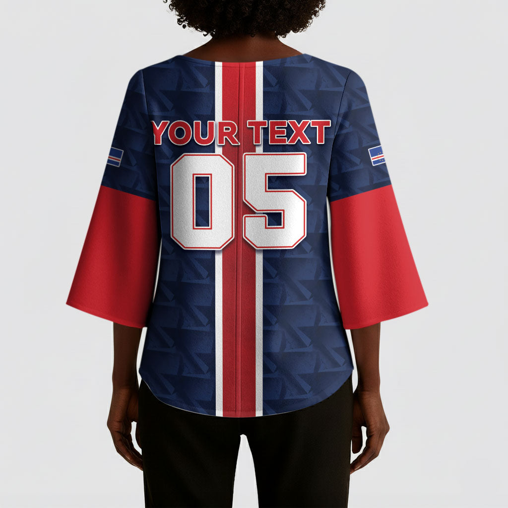 Custom Vozinha Goalkeeper Hero Cabo Verde Football 2026 Kimono Sleeve Blouse