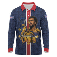 Custom Vozinha Goalkeeper Hero Cabo Verde Football 2026 Long Sleeve Polo Shirt