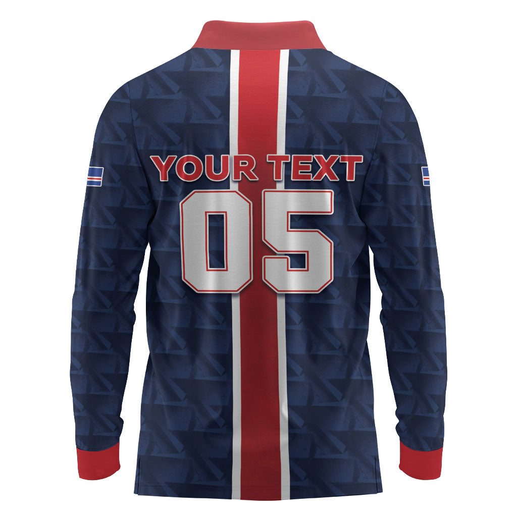Custom Vozinha Goalkeeper Hero Cabo Verde Football 2026 Long Sleeve Polo Shirt