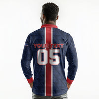 Custom Vozinha Goalkeeper Hero Cabo Verde Football 2026 Long Sleeve Polo Shirt