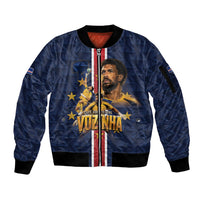 Custom Vozinha Goalkeeper Hero Cabo Verde Football 2026 Sleeve Zip Bomber Jacket