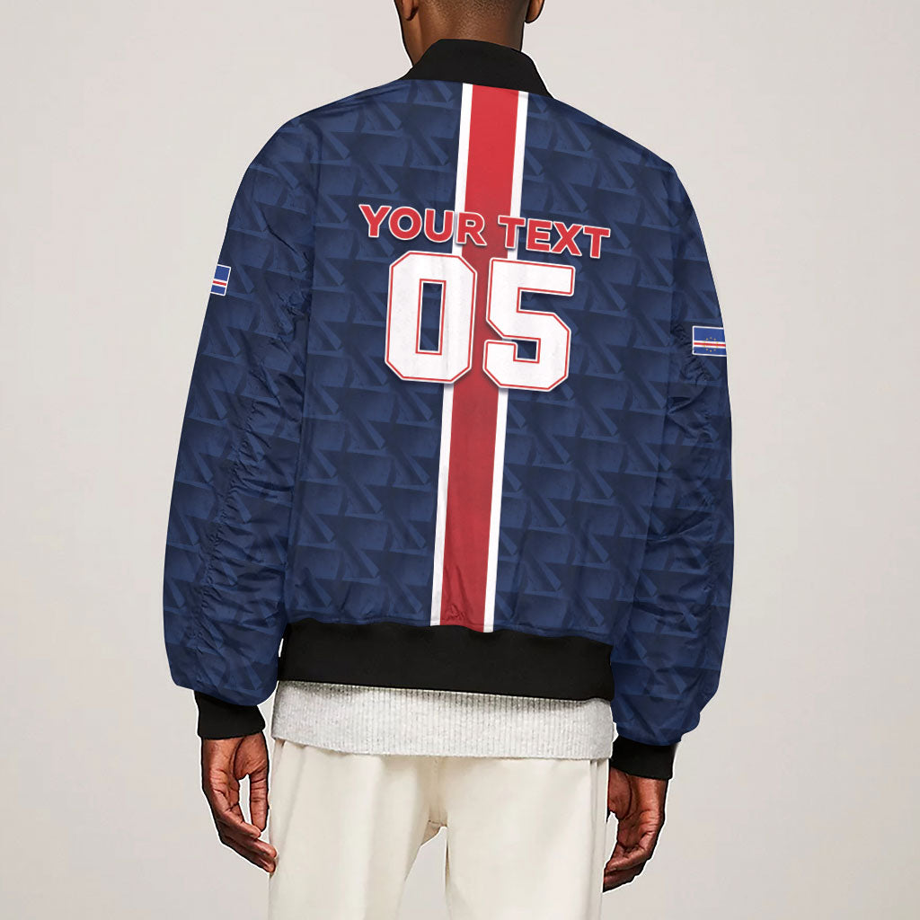 Custom Vozinha Goalkeeper Hero Cabo Verde Football 2026 Sleeve Zip Bomber Jacket
