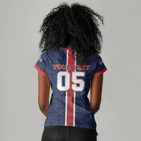 Custom Vozinha Goalkeeper Hero Cabo Verde Football 2026 Women V-Neck T-Shirt