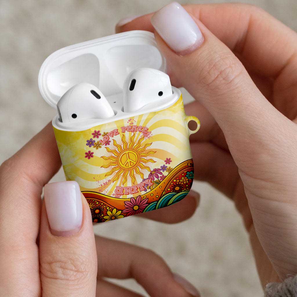 Love Peace Unity AirPods Case Hippie Soul Sunflower - Wonder Print Shop