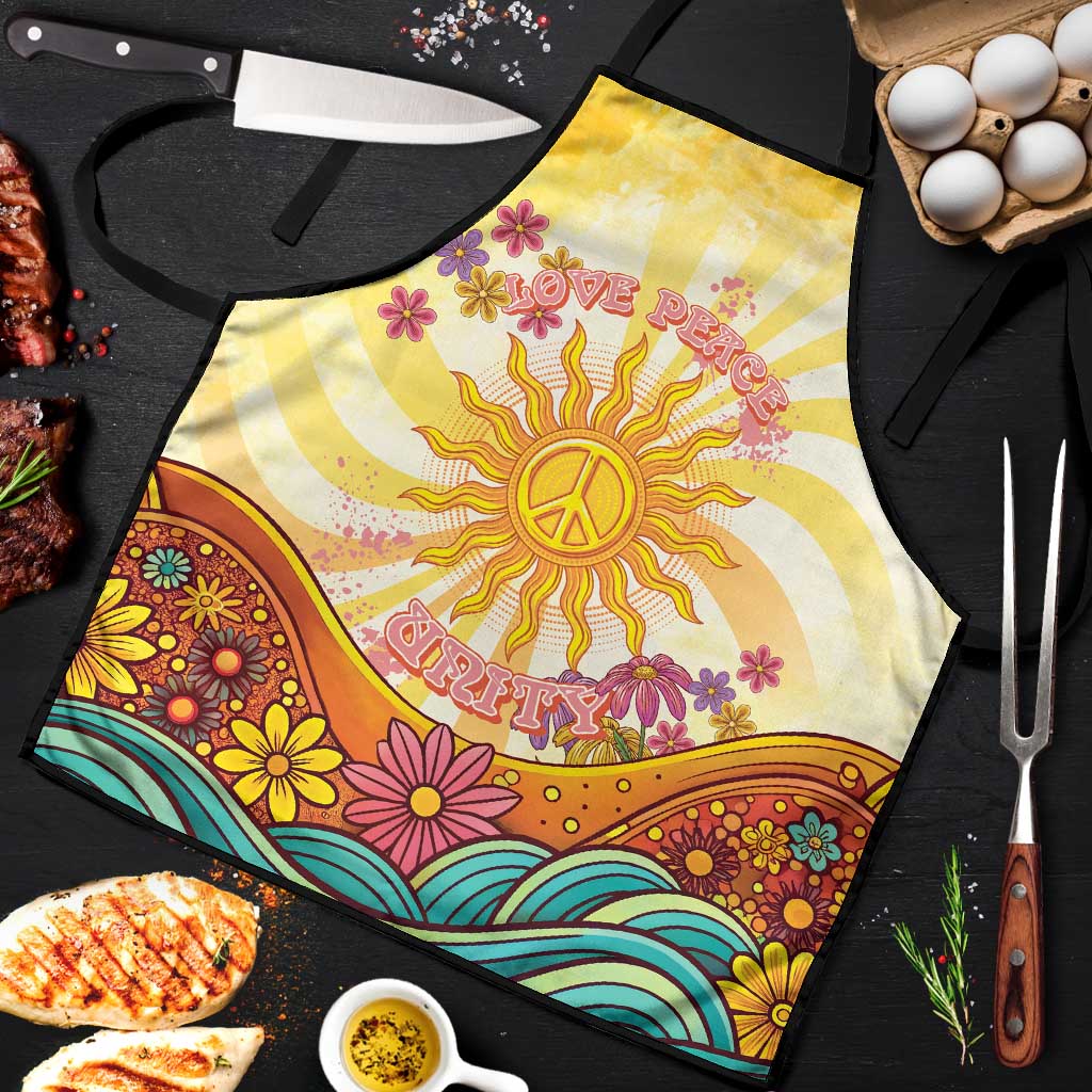 Love Peace Unity Apron Hippie Soul Sunflower - Wonder Print Shop