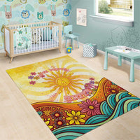 Love Peace Unity Area Rug Hippie Soul Sunflower - Wonder Print Shop