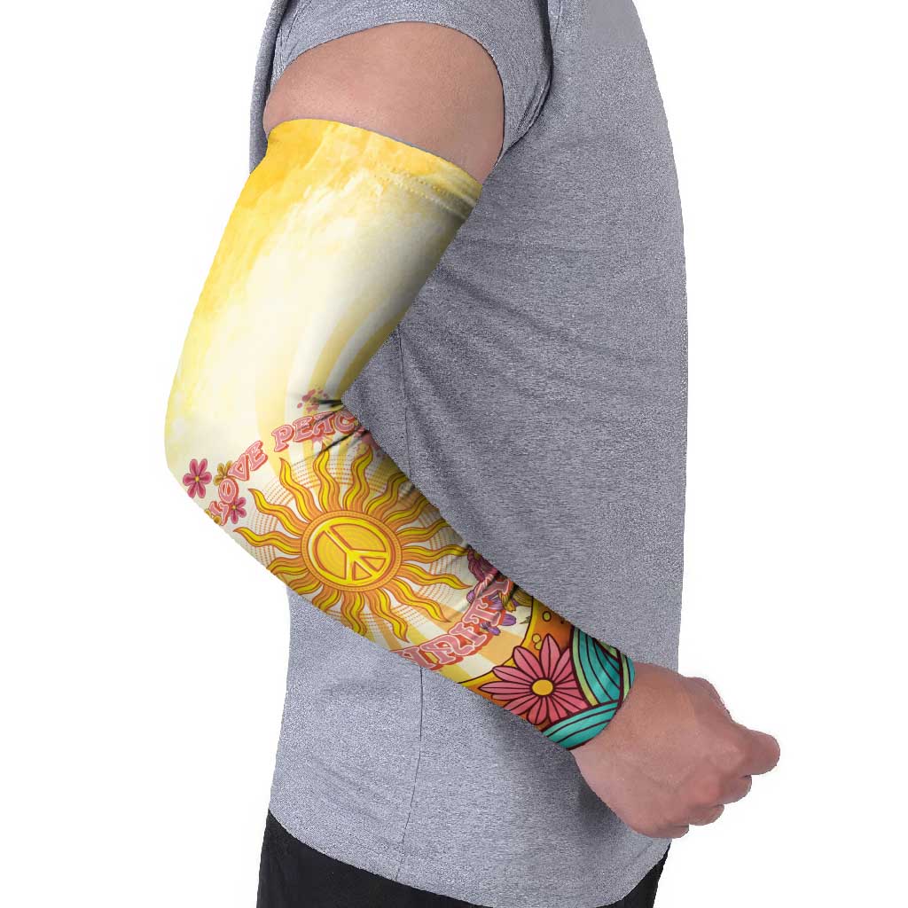 Love Peace Unity Arm Sleeves Hippie Soul Sunflower - Wonder Print Shop
