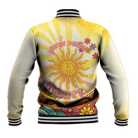 Love Peace Unity Baseball Jacket Hippie Soul Sunflower - Wonder Print Shop