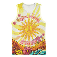 Love Peace Unity Basketball Jersey Hippie Soul Sunflower - Wonder Print Shop