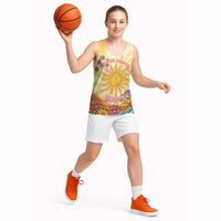 Love Peace Unity Basketball Jersey Hippie Soul Sunflower - Wonder Print Shop
