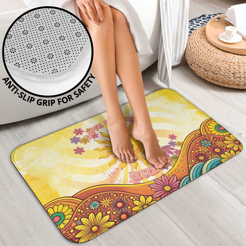 Love Peace Unity Bathroom Set Hippie Soul Sunflower - Wonder Print Shop