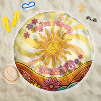 Love Peace Unity Beach Blanket Hippie Soul Sunflower - Wonder Print Shop