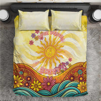 Love Peace Unity Bedding Set Hippie Soul Sunflower - Wonder Print Shop