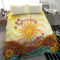 Love Peace Unity Bedding Set Hippie Soul Sunflower - Wonder Print Shop