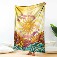 Love Peace Unity Blanket Hippie Soul Sunflower - Wonder Print Shop
