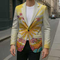 Love Peace Unity Blazer Hippie Soul Sunflower - Wonder Print Shop
