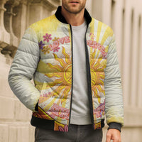 Love Peace Unity Bomber Puffer Jacket Hippie Soul Sunflower - Wonder Print Shop