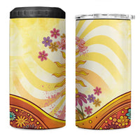 Love Peace Unity 4 in 1 Can Cooler Tumbler Hippie Soul Sunflower - Wonder Print Shop