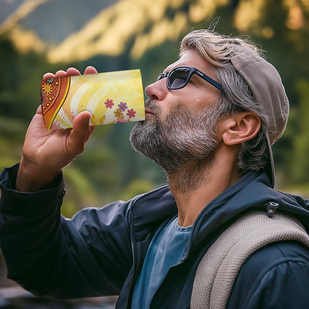 Love Peace Unity 4 in 1 Can Cooler Tumbler Hippie Soul Sunflower - Wonder Print Shop