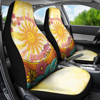 Love Peace Unity Car Seat Cover Hippie Soul Sunflower - Wonder Print Shop
