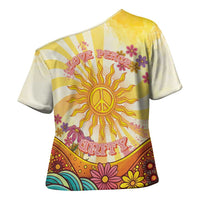 Love Peace Unity Cross Shoulder Shirt Hippie Soul Sunflower - Wonder Print Shop