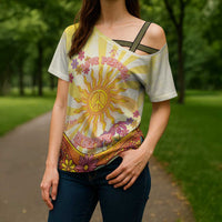 Love Peace Unity Cross Shoulder Shirt Hippie Soul Sunflower - Wonder Print Shop