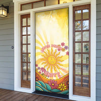 Love Peace Unity Door Cover Hippie Soul Sunflower - Wonder Print Shop