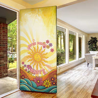 Love Peace Unity Door Cover Hippie Soul Sunflower - Wonder Print Shop