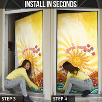 Love Peace Unity Door Cover Hippie Soul Sunflower - Wonder Print Shop