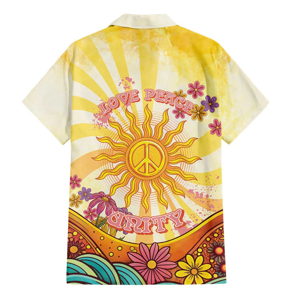 Love Peace Unity Family Matching Mermaid Dress and Hawaiian Shirt Hippie Soul Sunflower - Wonder Print Shop