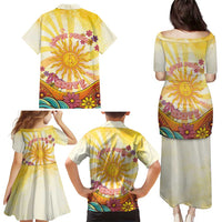 Love Peace Unity Family Matching Puletasi and Hawaiian Shirt Hippie Soul Sunflower - Wonder Print Shop